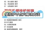 以羽顺壁挂炉故障E2的维修方法（壁挂炉出现E2故障的原因及解决办法）