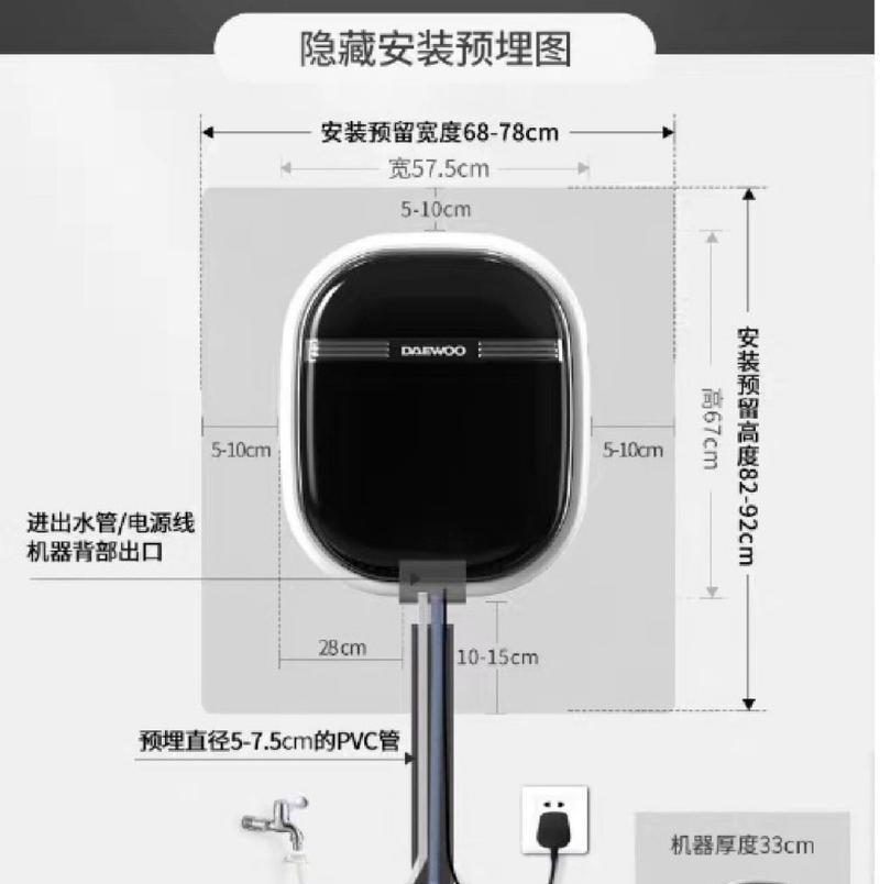 壁挂洗衣机安装高度的合适选择（如何正确安装壁挂洗衣机）