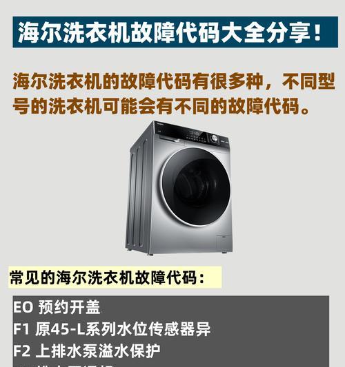 解析海尔洗衣机显示E1故障的原因（探寻E1故障的根源及解决方案）